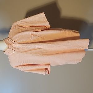Brooks Brothers Orange Checkered Casual Button Down Shirt